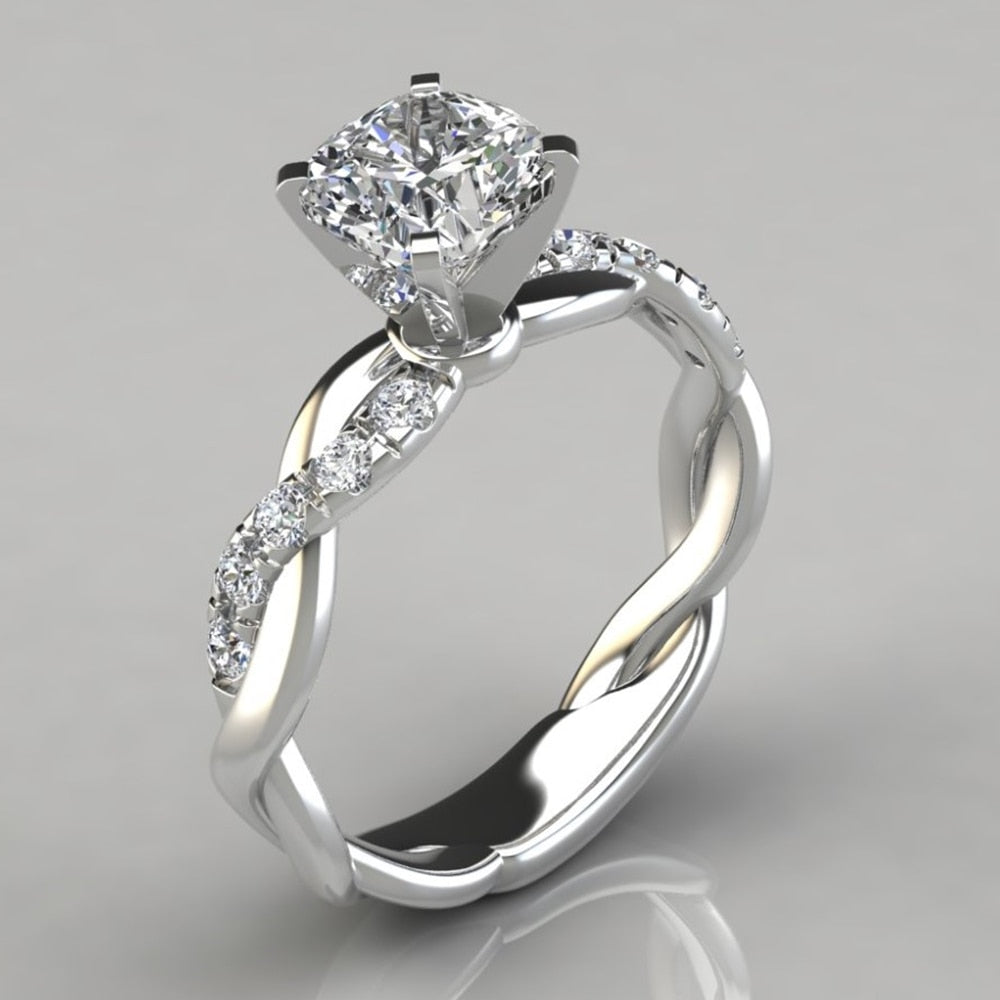 Lyon Claws Promise Ring Zircon Diamon