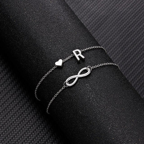 Recife Silver Letter Forever Anklet