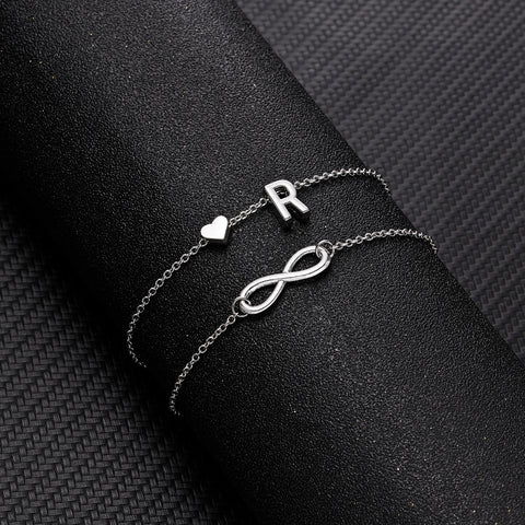 Recife Silver Letter Forever Anklet