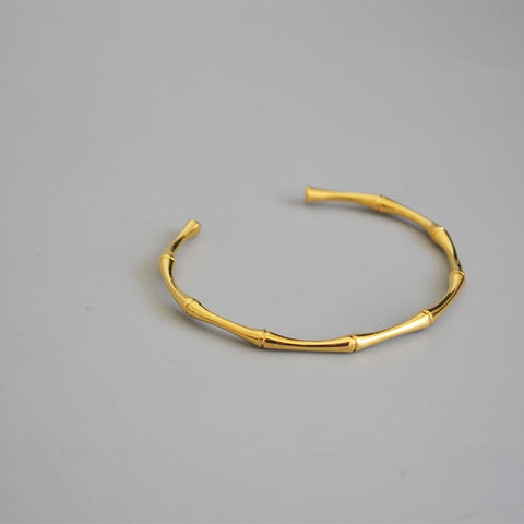 Korean Bamboo Tempting 14k Gold Plated Bracelet