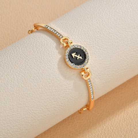 Gothenburg 12 Zodiac Sign Zircon Stones Bangle