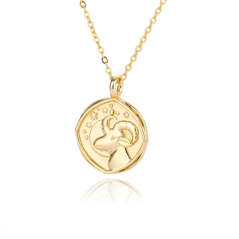 Caelum Zodiac Necky Gold Plated 14k