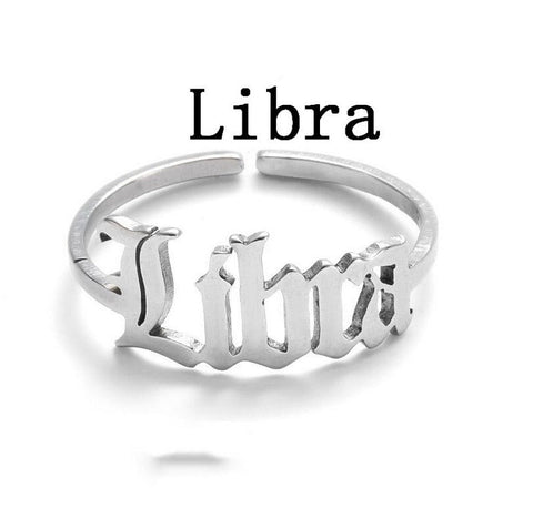 Adelaide Adjustable RIngs Zodiac Gold Plated