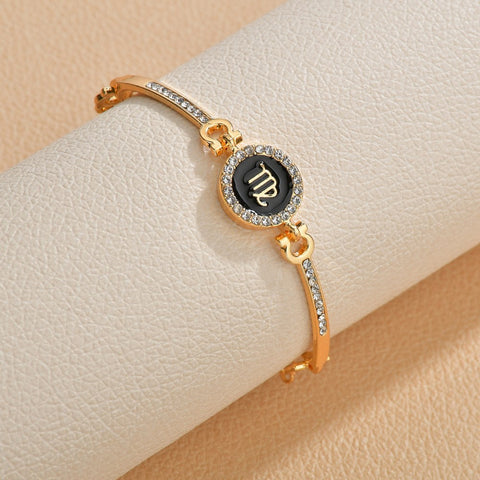 Gothenburg 12 Zodiac Sign Zircon Stones Bangle