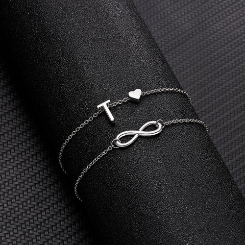 Recife Silver Letter Forever Anklet