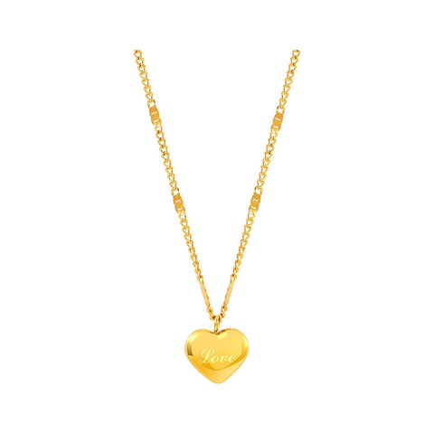 Kolkata Gold Plated 14k Color Love Heart Necklaces