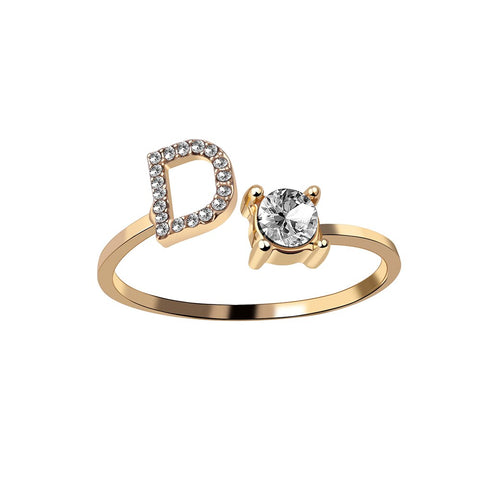 Milan Diamond Golden Letter Promise Ring