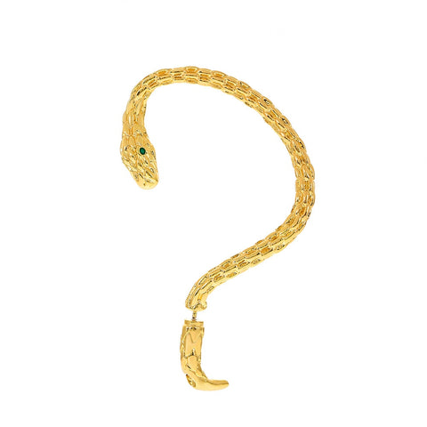 Fira Gold Plated Snake Shape Zircon