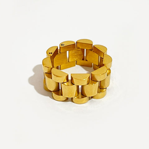 Baku Bold Chain Gold Ring
