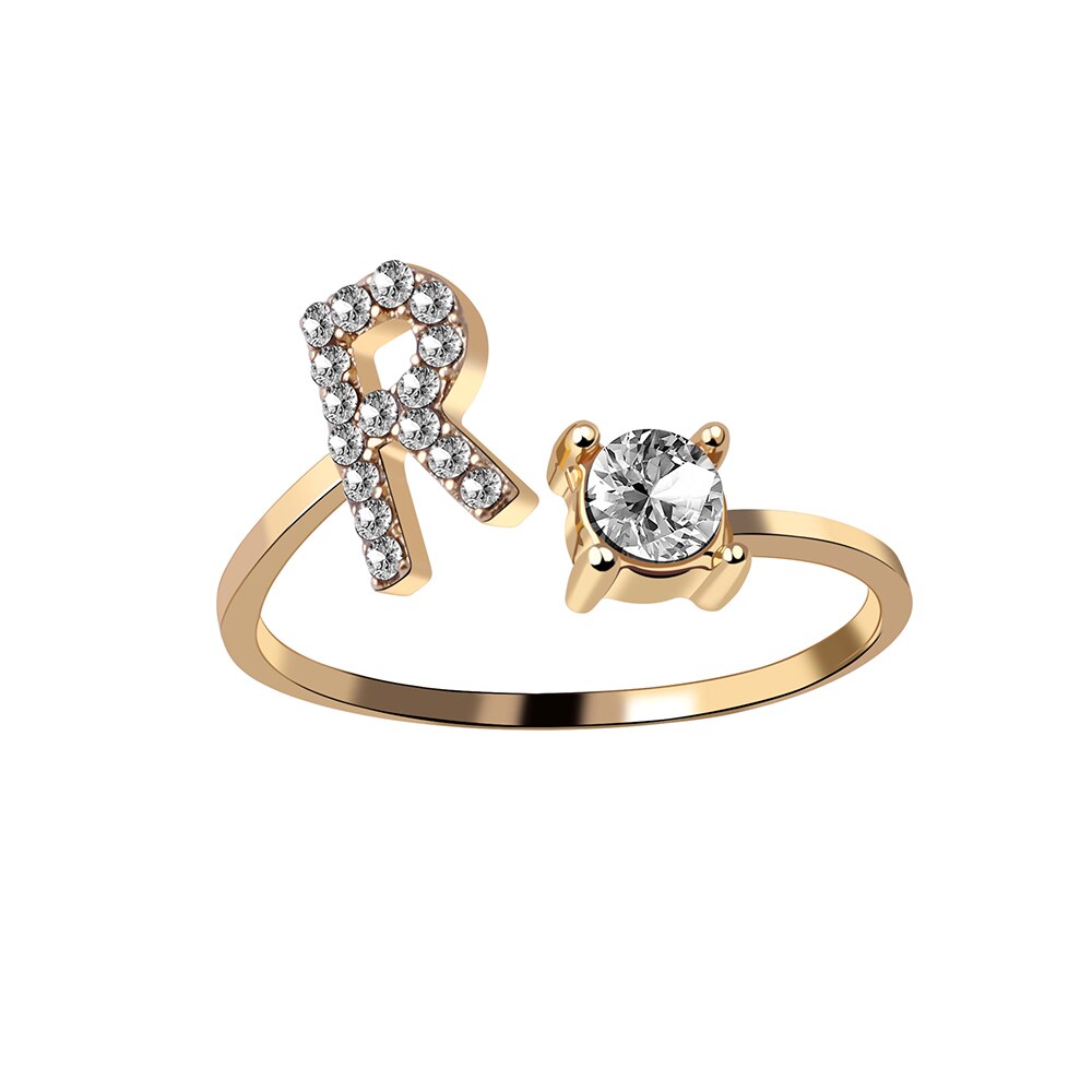 Milan Diamond Golden Letter Promise Ring