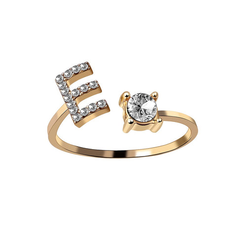 Milan Diamond Golden Letter Promise Ring