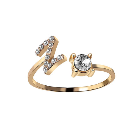Milan Diamond Golden Letter Promise Ring