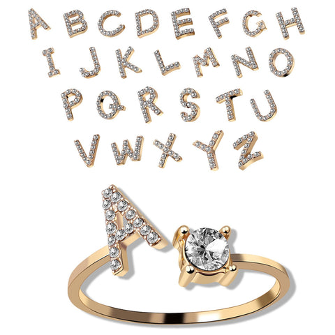 Milan Diamond Golden Letter Promise Ring