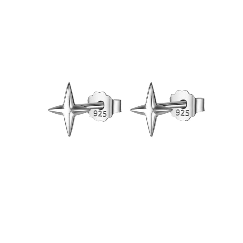 Star Burst 925 Sterling Silver Mini Luxury Earrings