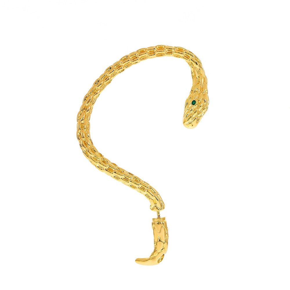 Fira Gold Plated Snake Shape Zircon