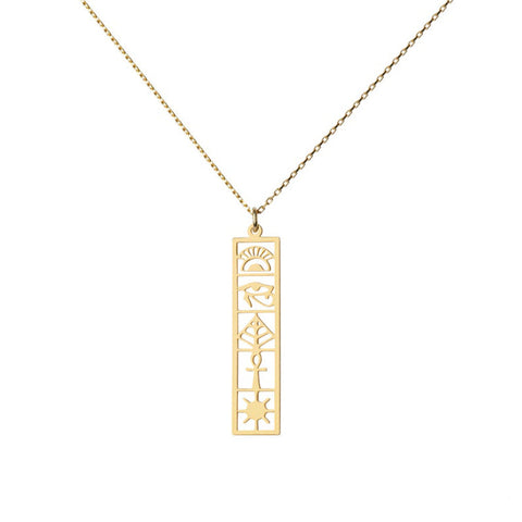 Hieroglyphics Cartouche Necklace